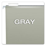 Pendaflex Colored Reinforced Hanging Folders, Letter Size, 1/5-Cut Tab, Gray, 25/Box view 2
