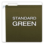 Pendaflex Reinforced Hanging File Folders, Letter Size, 1/5-Cut Tab, Standard Green, 25/Box view 2