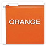 Pendaflex Extra Capacity Reinforced Hanging File Folders with Box Bottom, Letter Size, 1/5-Cut Tab, Orange, 25/Box view 3