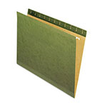 Pendaflex Reinforced Hanging File Folders, Letter Size, Straight Tab, Standard Green, 25/Box view 1