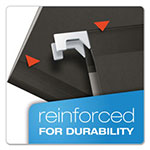 Pendaflex Colored Reinforced Hanging Folders, Legal Size, 1/5-Cut Tab, Black, 25/Box view 1