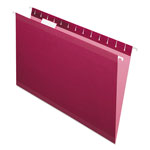 Pendaflex Colored Reinforced Hanging Folders, Legal Size, 1/5-Cut Tab, Burgundy, 25/Box orginal image