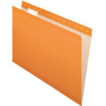 Pendaflex Colored Reinforced Hanging Folders, Legal Size, 1/5-Cut Tab, Orange, 25/Box view 1