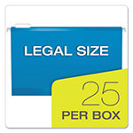 Pendaflex Extra Capacity Reinforced Hanging File Folders with Box Bottom, Legal Size, 1/5-Cut Tab, Assorted, 25/Box view 5
