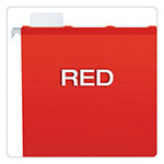 Pendaflex Ready-Tab Colored Reinforced Hanging Folders, Letter Size, 1/5-Cut Tab, Red, 25/Box view 3