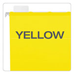 Pendaflex Ready-Tab Colored Reinforced Hanging Folders, Letter Size, 1/5-Cut Tab, Yellow, 25/Box view 3