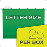 Pendaflex Ready-Tab Colored Reinforced Hanging Folders, Letter Size, 1/5-Cut Tab, Bright Green, 25/Box view 4