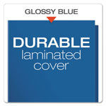 Oxford High Gloss Laminated Paperboard Folder, 100-Sheet Capacity, Blue, 25/Box view 3