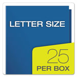 Oxford High Gloss Laminated Paperboard Folder, 100-Sheet Capacity, Blue, 25/Box view 5