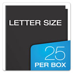 Oxford High Gloss Laminated Paperboard Folder, 100-Sheet Capacity, Black, 25/Box view 5