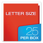 Oxford High Gloss Laminated Paperboard Folder, 100-Sheet Capacity, Red, 25/Box view 5
