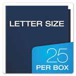 Oxford High Gloss Laminated Paperboard Folder, 100-Sheet Capacity, Navy, 25/Box view 5
