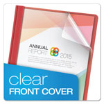 Oxford Clear Front Report Cover, 3 Fasteners, Letter, Assorted Colors, 25/Box view 1
