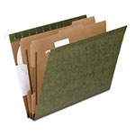 Pendaflex SureHook Reinforced Hanging Divider Folders, 2 Dividers, Letter Size, Green, 10/Box view 1