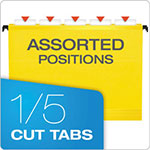 Pendaflex SureHook Hanging Folders, Letter Size, 1/5-Cut Tab, Yellow, 20/Box view 5