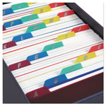 Oxford Durable Poly A-Z Card Guides, 1/5-Cut Top Tab, A to Z, 4 x 6, Assorted Colors, 25/Set view 2