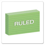 Oxford Ruled Index Cards, 3 x 5, Green, 100/Pack view 1