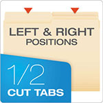 Pendaflex Manila File Folders, 1/2-Cut Tabs, Letter Size, 100/Box view 1