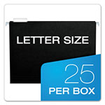Pendaflex Colored Hanging Folders, Letter Size, 1/5-Cut Tab, Black, 25/Box view 4