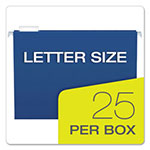 Pendaflex Colored Hanging Folders, Letter Size, 1/5-Cut Tab, Navy, 25/Box view 4