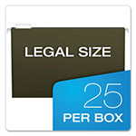 Pendaflex Standard Green Hanging Folders, Legal Size, 1/5-Cut Tab, Standard Green, 25/Box view 4