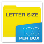 Pendaflex Double-Ply Reinforced Top Tab Colored File Folders, 1/3-Cut Tabs, Letter Size, Yellow, 100/Box view 5