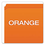 Pendaflex Double-Ply Reinforced Top Tab Colored File Folders, Straight Tab, Letter Size, Orange, 100/Box view 3