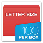 Pendaflex Double-Ply Reinforced Top Tab Colored File Folders, Straight Tab, Letter Size, Red, 100/Box view 5