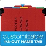 Pendaflex Hanging Style Personnel Folders, 1/3-Cut Tabs, Center Position, Letter Size, Red view 2