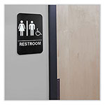 Excello Global Products® Indoor/Outdoor Restroom Sign with Braille Text and Wheelchair, 6
