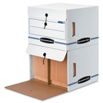 Fellowes SIDE-TAB Storage Boxes, Letter Files, White/Blue, 12/Carton view 2