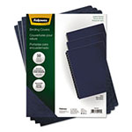 Fellowes Executive Leather-Like Presentation Cover, Round, 11-1/4 x 8-3/4, Navy, 50/PK view 2