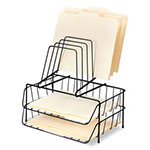 Fellowes Wire Double Tray with Step File Sorter, 8 Sections, Letter Size Files, 13.88