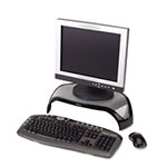 Fellowes Smart Suites Corner Monitor Riser, 18 1/2 x 12 1/2 x 5 1/8, Black/Clear Frost view 1