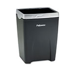 Fellowes Office Suites Divided Pencil Cup, Plastic, 3 1/16 x 3 1/16 x 4 1/4, Black/Silver view 1