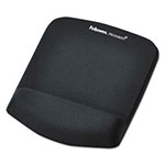 Fellowes PlushTouch Mouse Pad with Wrist Rest, Foam, Black, 7.25 x 9.38 view 1