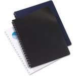 GBC® Leather Look Presentation Covers for Binding Systems, 11.25 x 8.75, Navy, 100 Sets/Box view 2