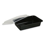 GEN Food Container, 16 oz, 7.48 x 5.03 x 2.04, Black/Clear, Plastic, 150/Carton view 1