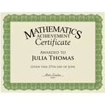 Geographics Award Certificates, 8.5 x 11, Natural with Green Braided Border, 15/Pack view 3