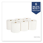 Pacific Blue Basic Nonperf Paper Towels, 7 7/8 x 1000 ft, White, 6 Rolls/CT view 2