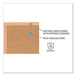 Ghent MFG Natural Cork Bulletin Board with Frame, 24 x 18, Tan Surface, Natural Oak Frame view 2