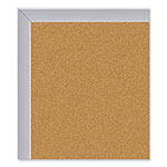Ghent MFG Aluminum-Frame Natural Corkboard, 60.5 x 48.5, Tan Surface, Satin Aluminum Frame view 2