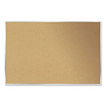 Ghent MFG Aluminum-Frame Natural Corkboard, 60.5 x 48.5, Tan Surface, Satin Aluminum Frame view 3
