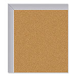 Ghent MFG Aluminum-Frame Natural Corkboard, 96.5 x 48.5, Tan Surface, Satin Aluminum Frame view 2