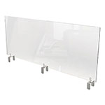Ghent MFG Clear Partition Extender with Attached Clamp, 48 x 3.88 x 18, Thermoplastic Sheeting orginal image