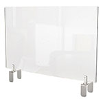 Ghent MFG Clear Partition Extender with Attached Clamp, 36 x 3.88 x 24, Thermoplastic Sheeting orginal image
