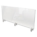 Ghent MFG Clear Partition Extender with Attached Clamp, 48 x 3.88 x 30, Thermoplastic Sheeting orginal image