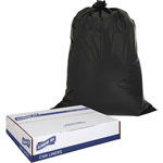 Genuine Joe Black twist ties Trash Bags, 42 Gallon, 2.5 Mil, 33
