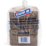 Genuine Joe Corrugated Cup Sleeves, 10-16 OZ, Brown, Case of 1000 view 5