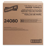 Genuine Joe 24080 White 2 Ply Household Roll Paper Towels, 11" x 8" view 1